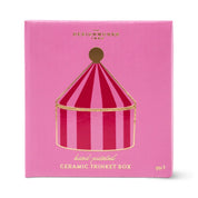 Hand painted ceramic trinket box pink