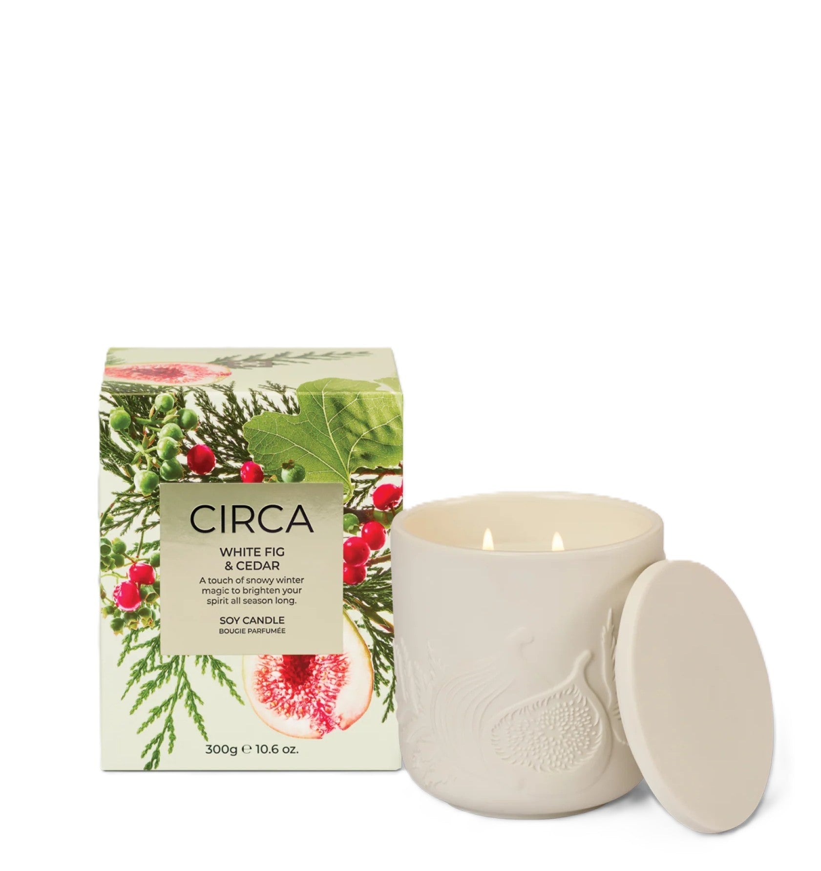Circa White Fig & Cedar Christmas Soy Candle 300g