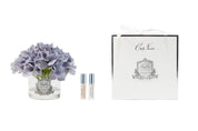 Cote Noire perfumed hydrangea gift set with two fragrance sprays and luxury ribboned box