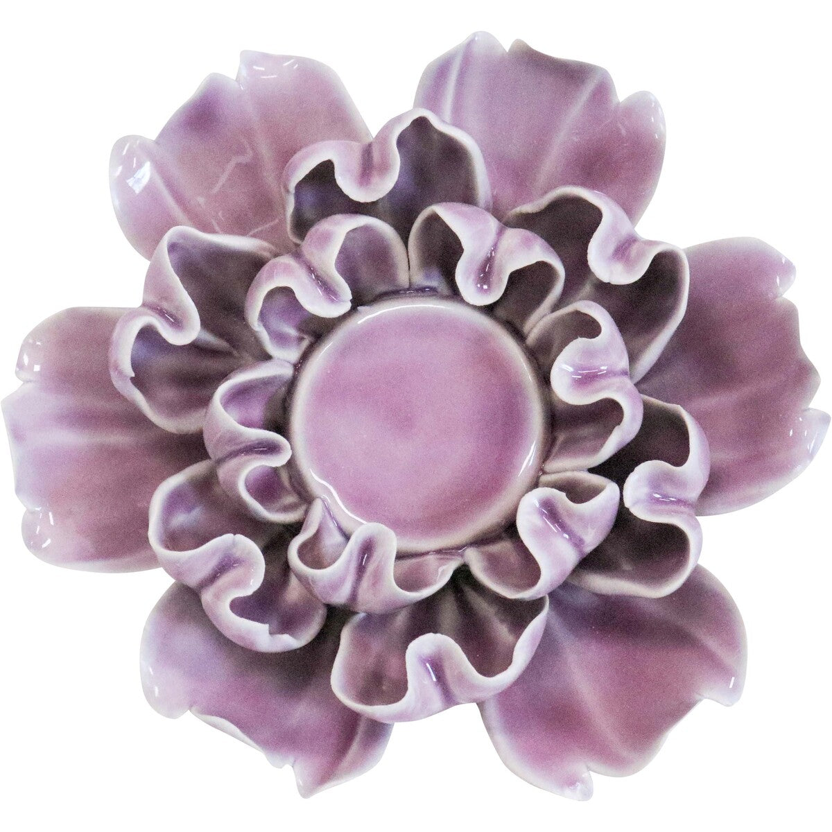 Ceramic Flower Tealight Holder Mauve