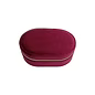 Burgundy Oval Jewellery Box/Travel case