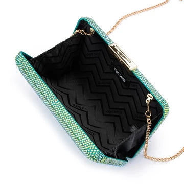 Edith Iridescent Clutch Green