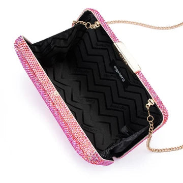 Edith Iridescent Clutch Pink
