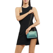 Edith Iridescent Clutch Green