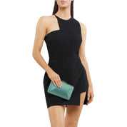 Edith Iridescent Clutch Green