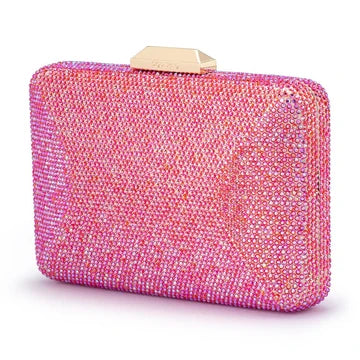 Edith Iridescent Clutch Pink