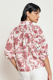 Ramie Blouse Rose Paisley