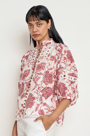 Ramie Blouse Rose Paisley