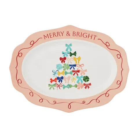 Bow Tree Ceramic Oval Platter