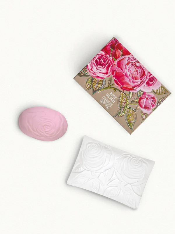 Rose de Mai Soap & Dish Set