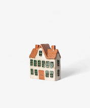 Cotswolds Country Tea Light Manor ceramic candle holder with hand-painted brick roof and detailed windows.