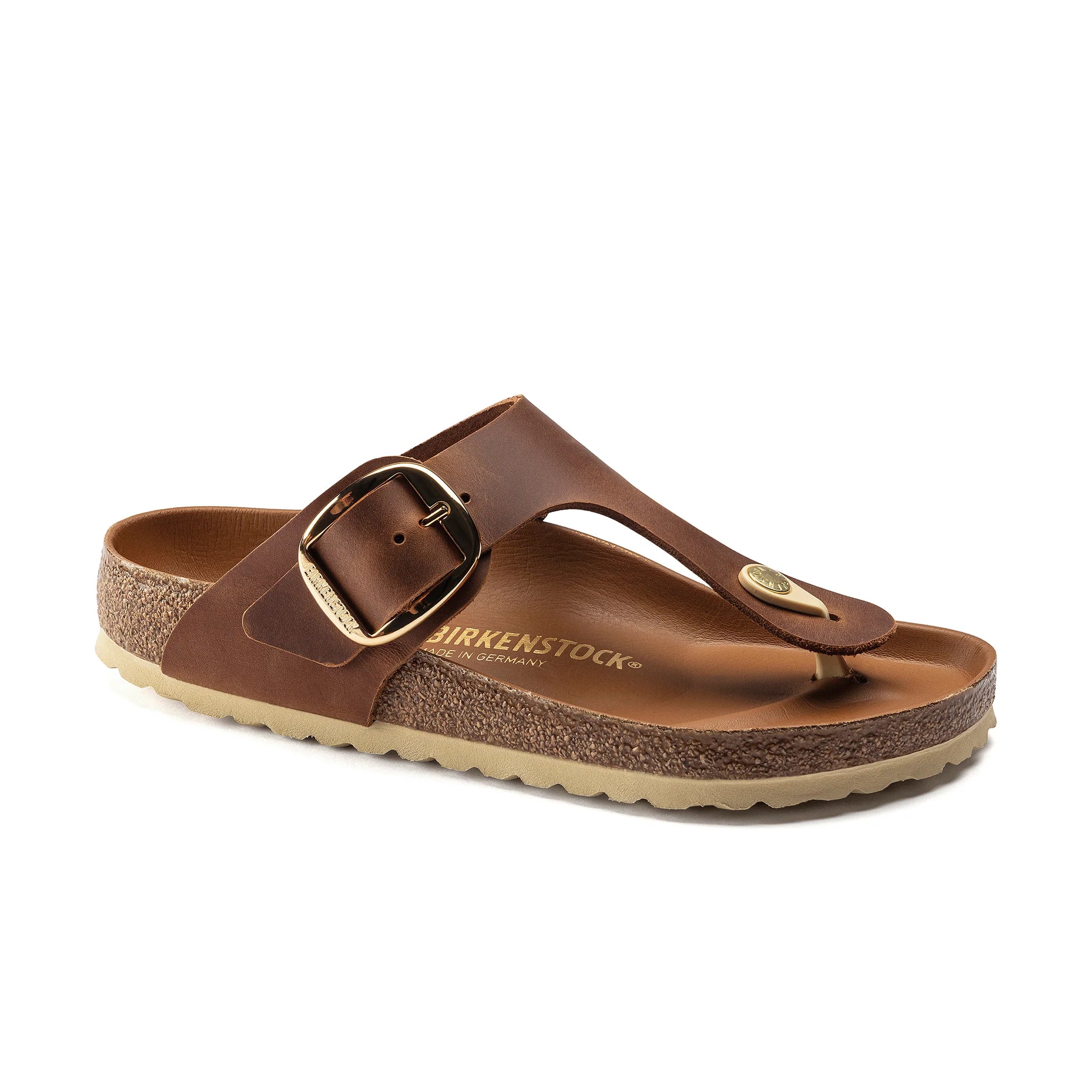 Birkenstock Gizeh Bug Buckle Cognac Leather Regular
