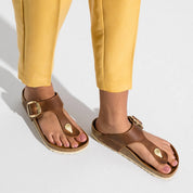 Birkenstock Gizeh Bug Buckle Cognac Leather Regular