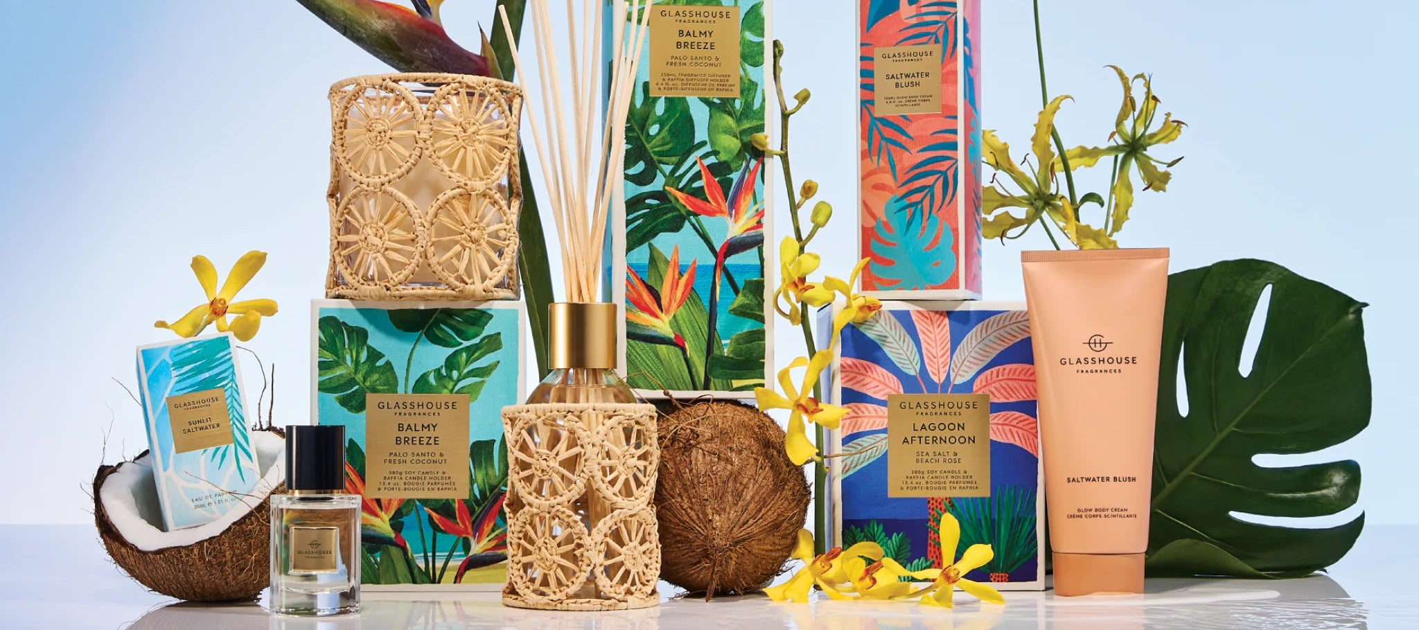 GLASSHOUSE FRAGRANCES BALMY BREEZE Limited Edition 250ml Diffuser