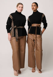 Once was Nomadic high neck wool blend sweater