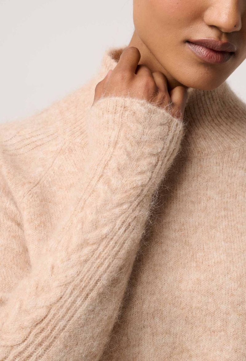Once Was Savanna Alpaca Wool Blend Fluffy Sweater