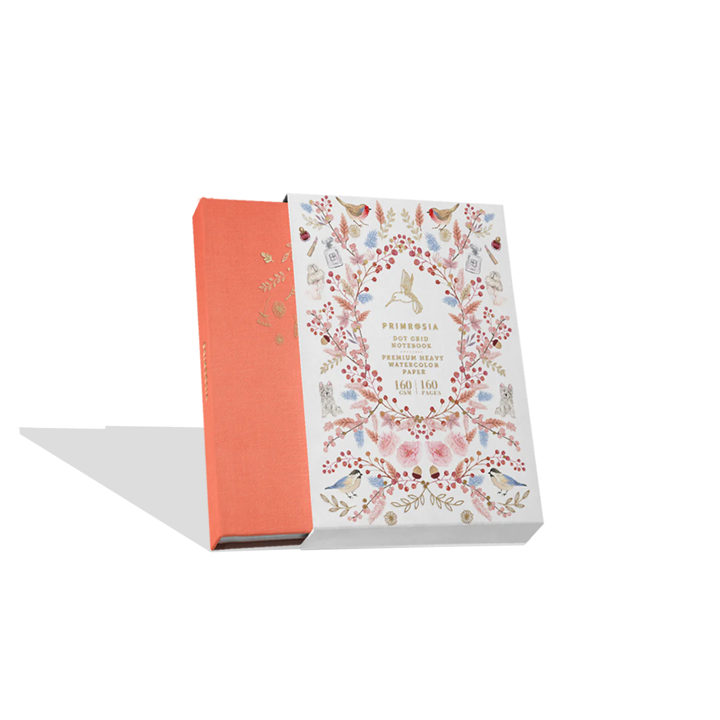 Primrosia 'Hummingbird' Peach – Watercolor Dot Grid A5 Journal