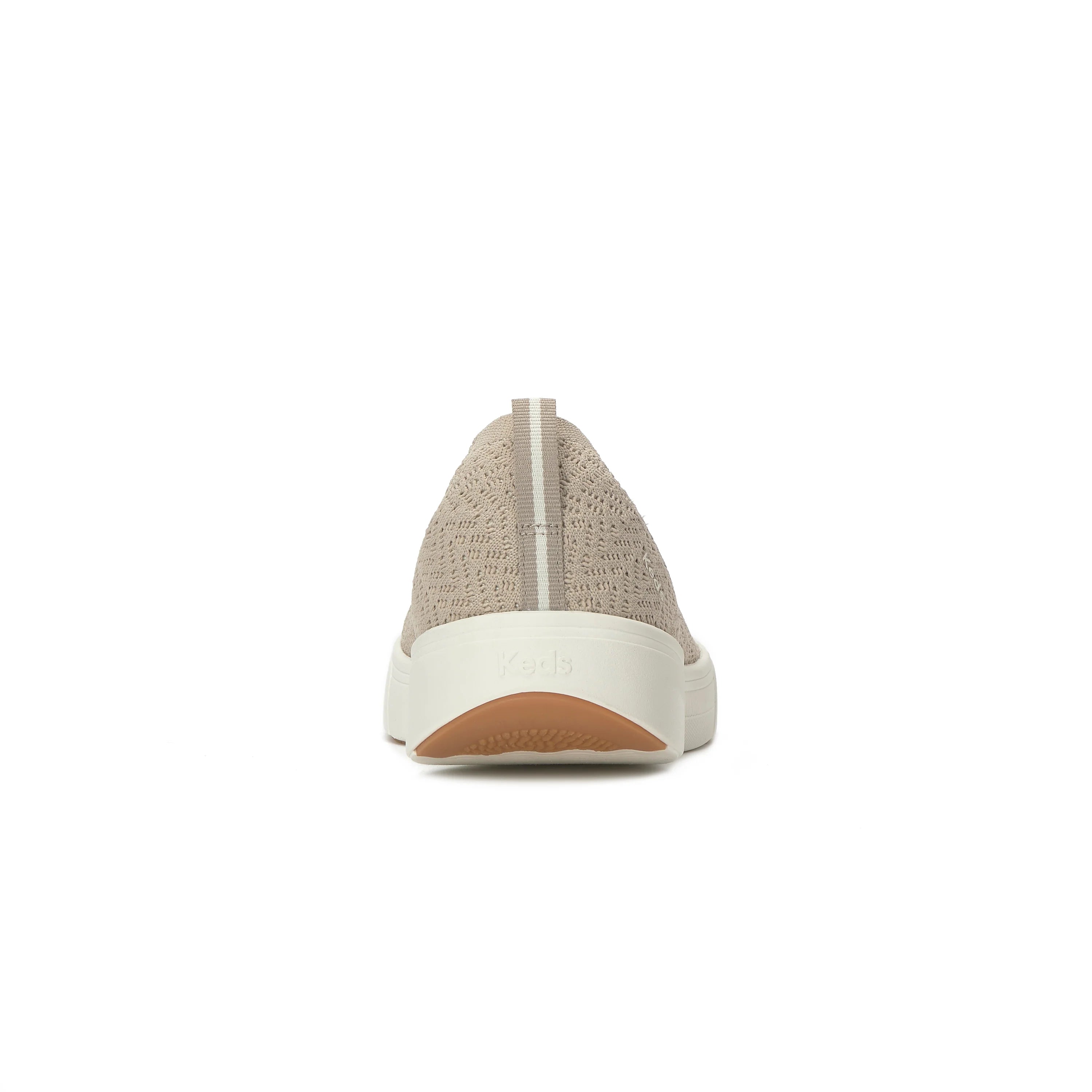 KEDS BlissWalk loafer eng knit taupe back view