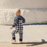 KYND BABY Navy Gingham Overalls