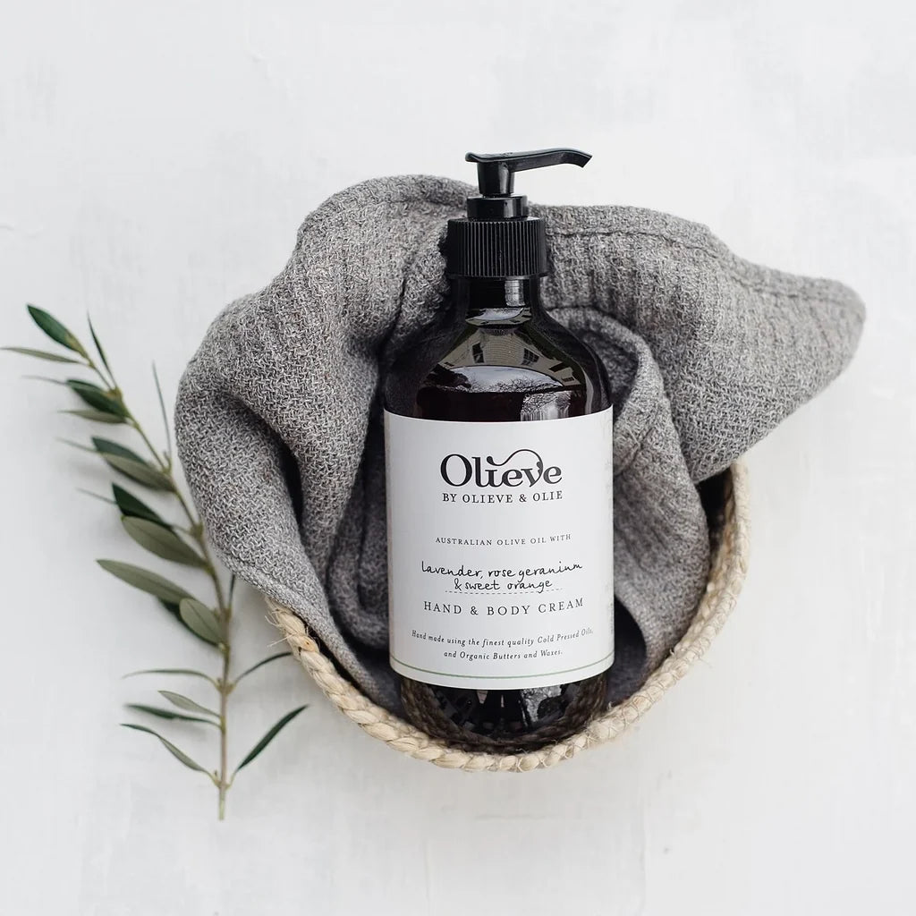 Olieve&olie hand & body cream 500mL Lavender, Rose Geranium & Sweet Orange
