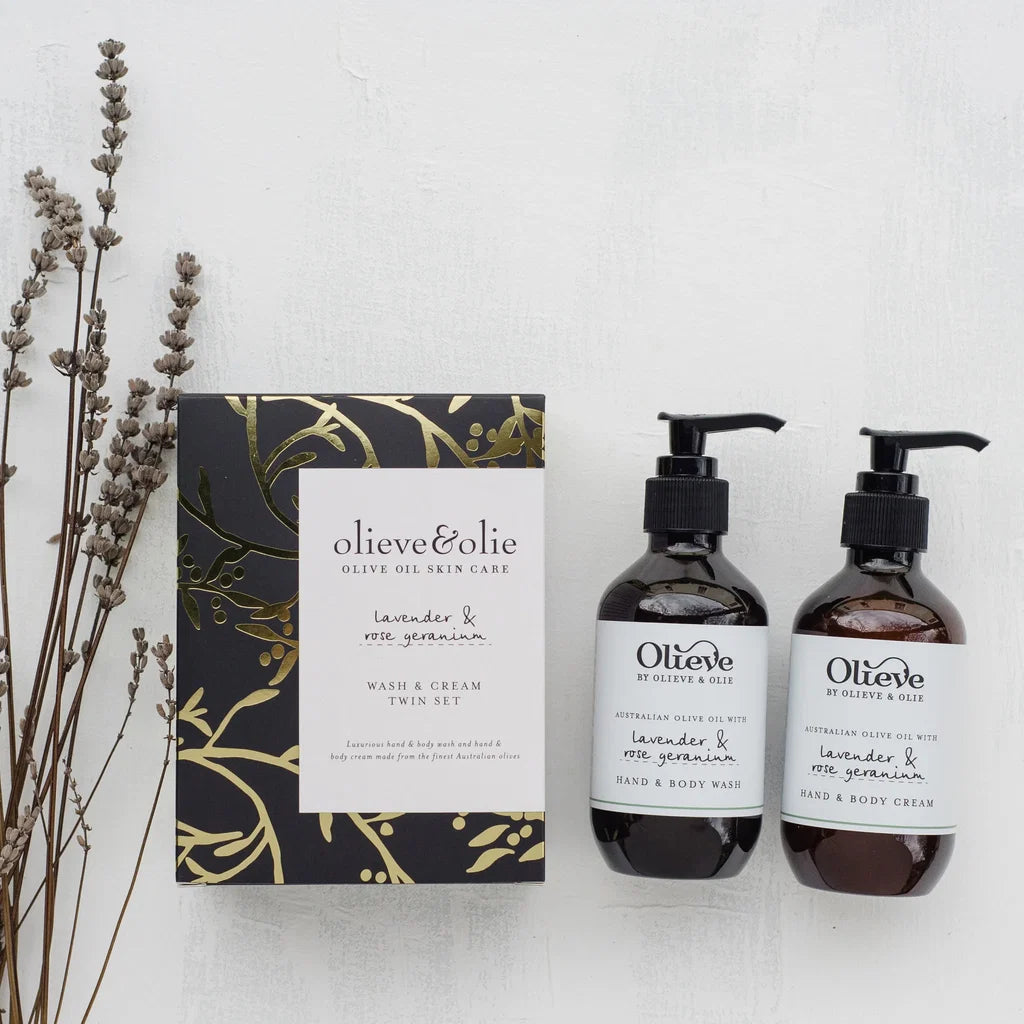 Olieve&olie Twin Set - Lavender & Rose Geranium