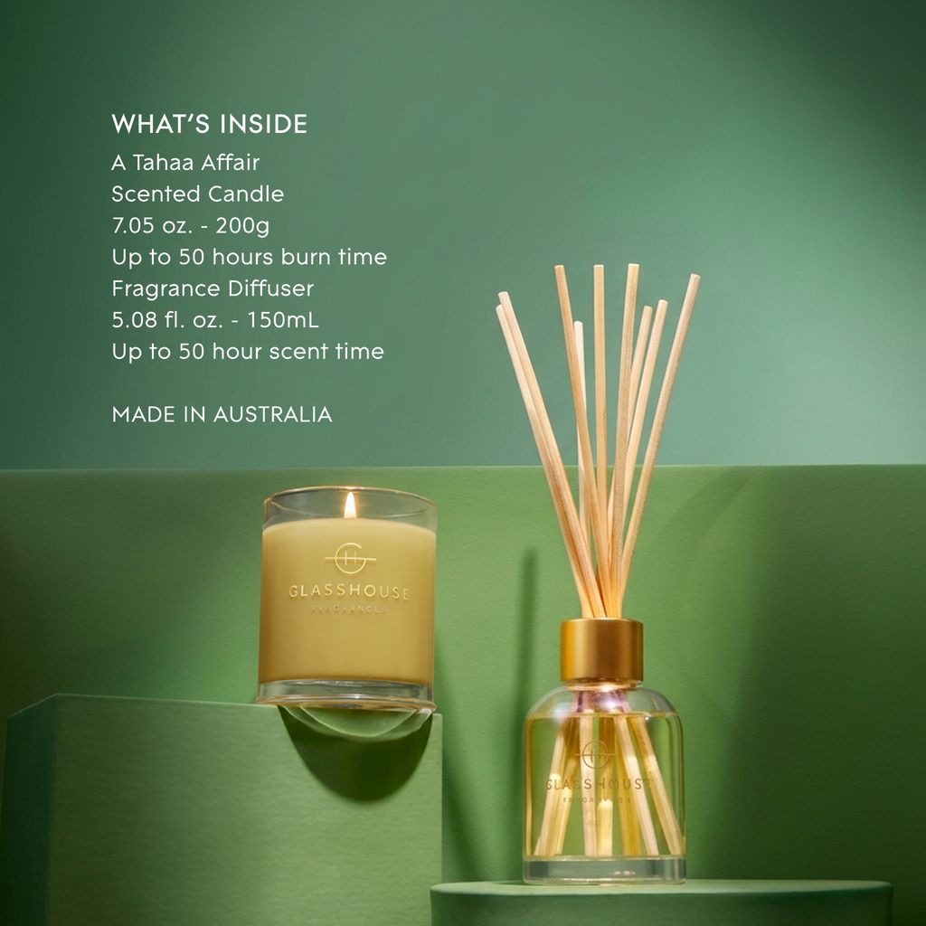 GLASSHOUSE FRAGRANCES Home Fragrance Gift Set A Tahaa Affair