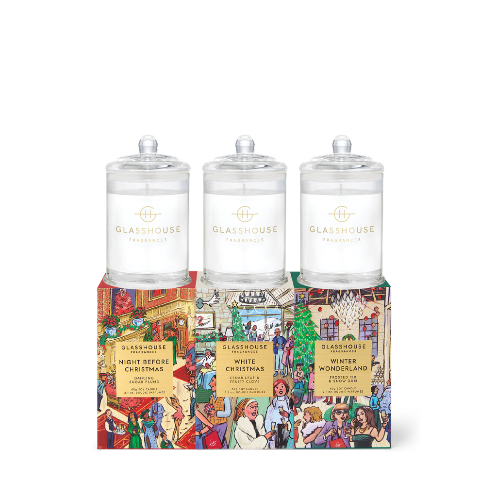 GLASSHOUSE Christmas Trio Candle Set
