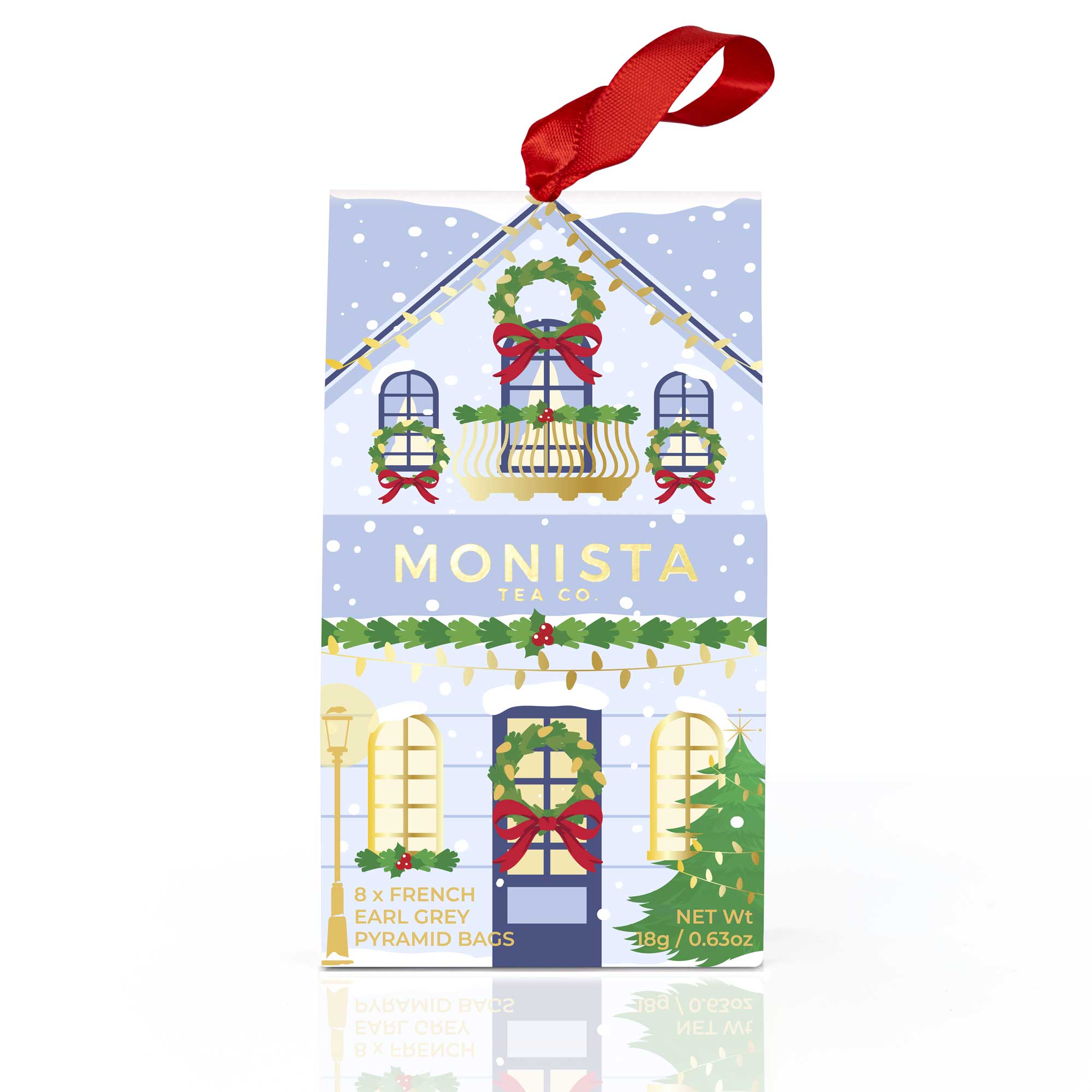 Christmas Tea House Decoration - Blue