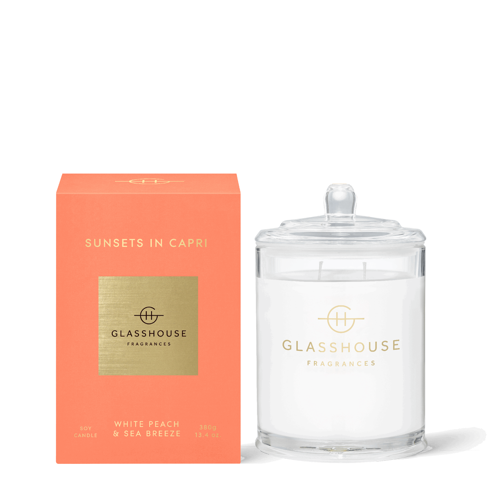 GLASSHOUSE FRAGRANCES Sunsets in Capri Candle 380g