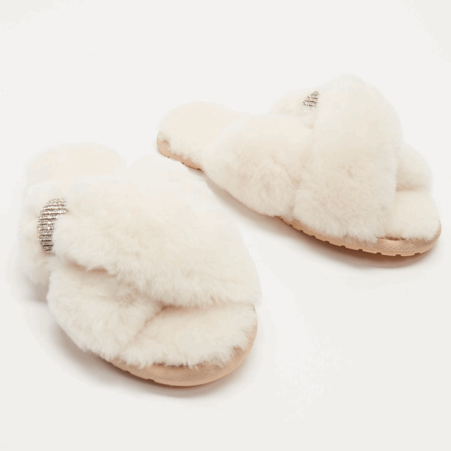 EMU AUSTRALIA Mayberry Crystal Slipper - Natural