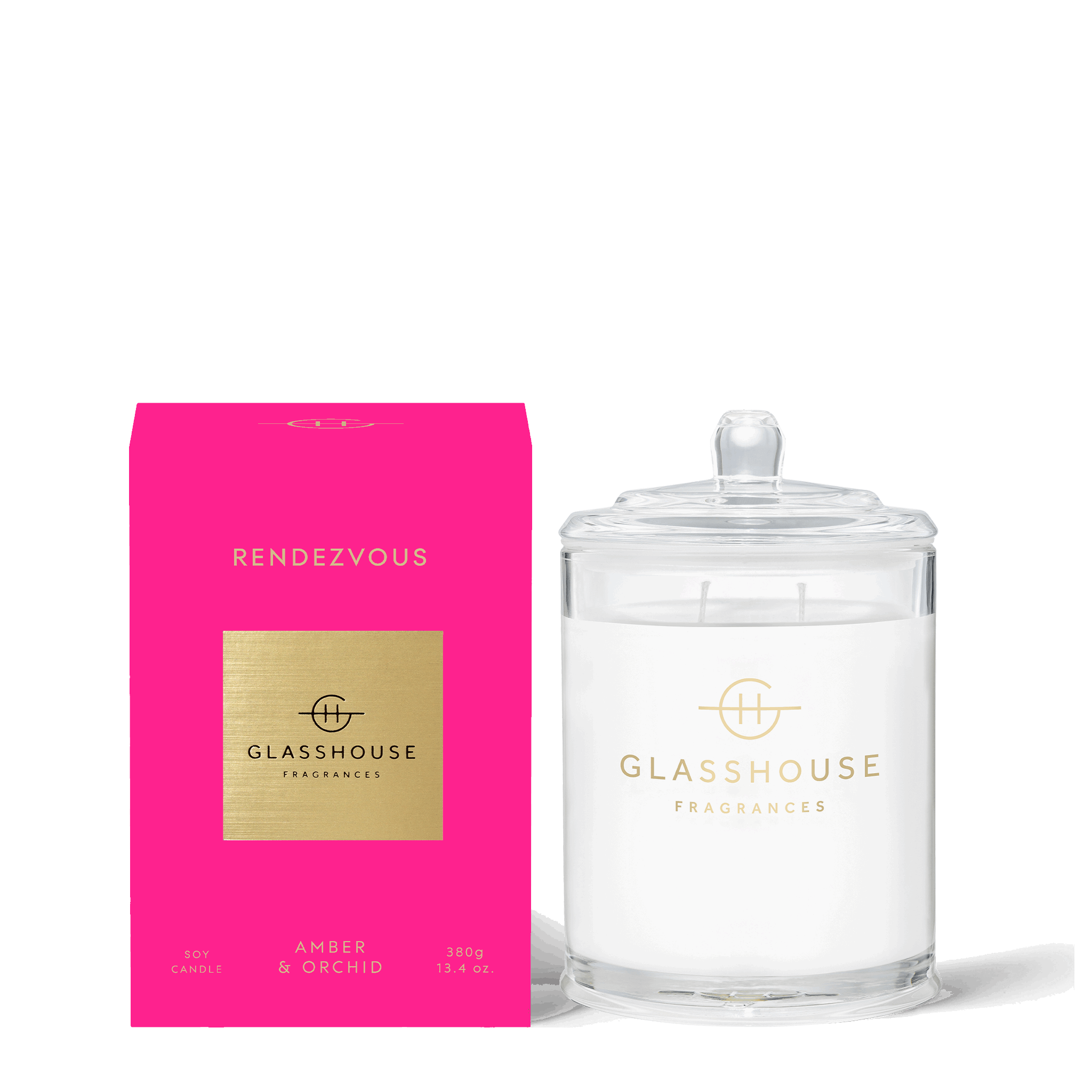 GLASSHOUSE FRAGRANCES Rendezvous Candle 380g