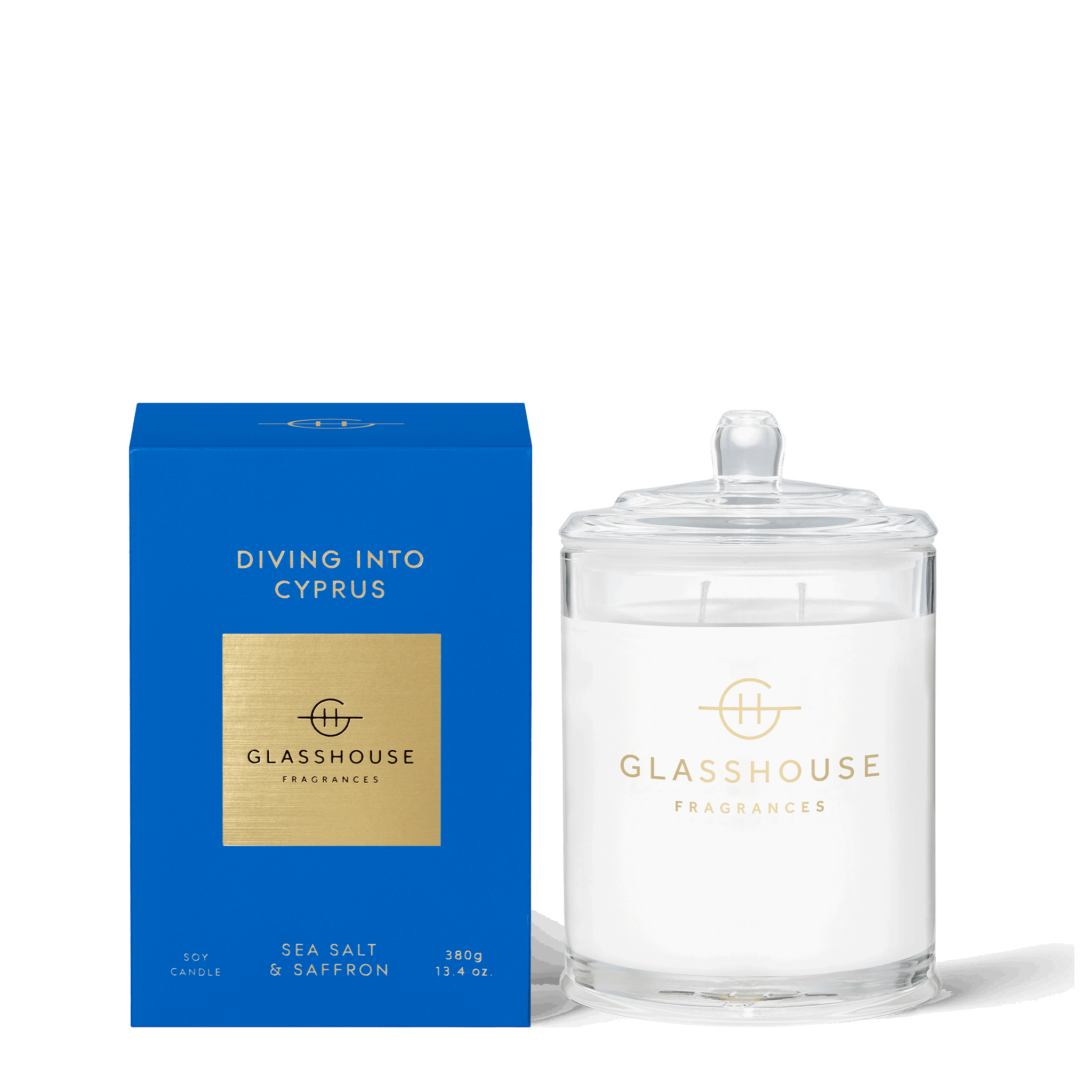GLASSHOUSE FRAGRANCES Diving into Cyprus Candle 380g