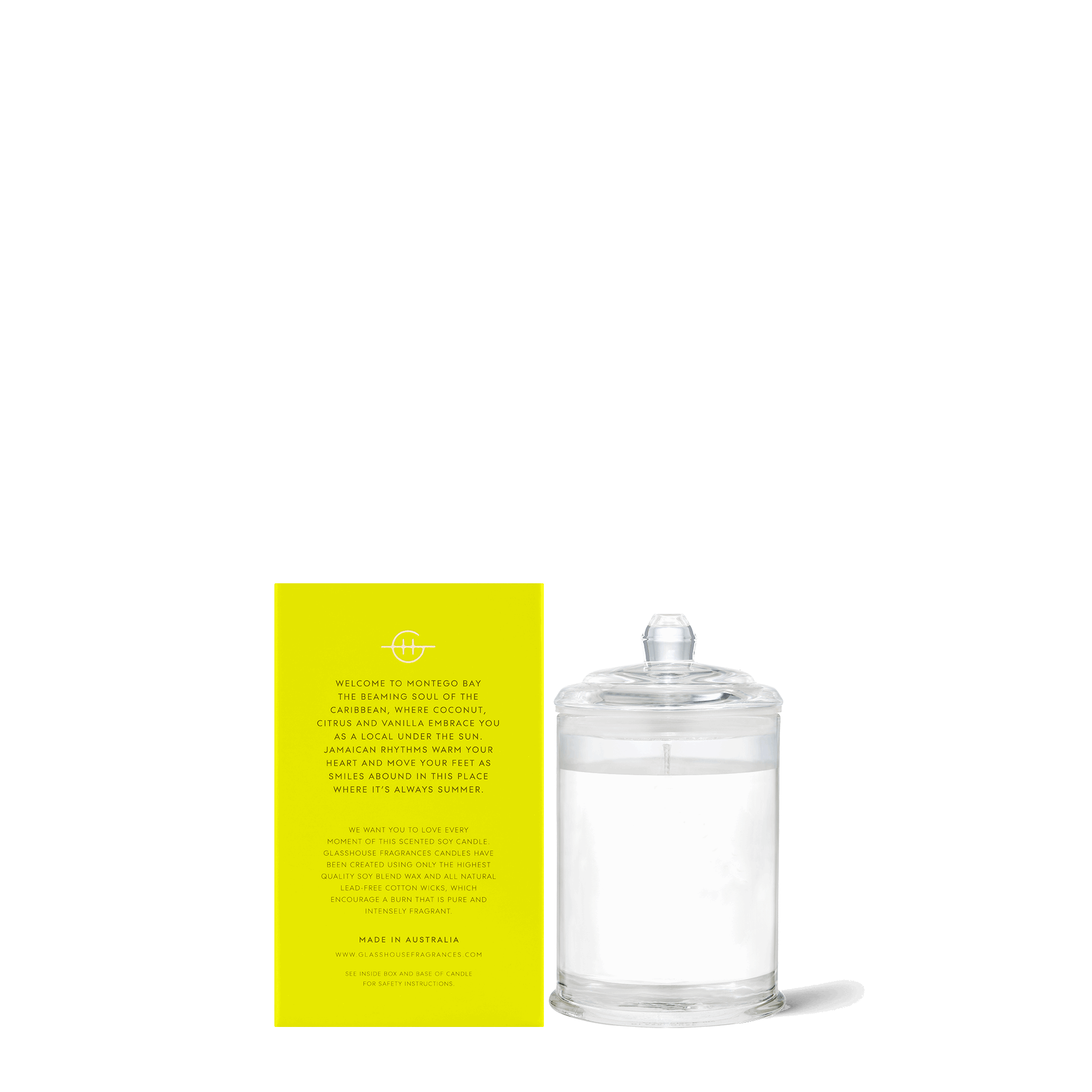 GLASSHOUSE FRAGRANCES Montego Bay Rhythm Candle 60g